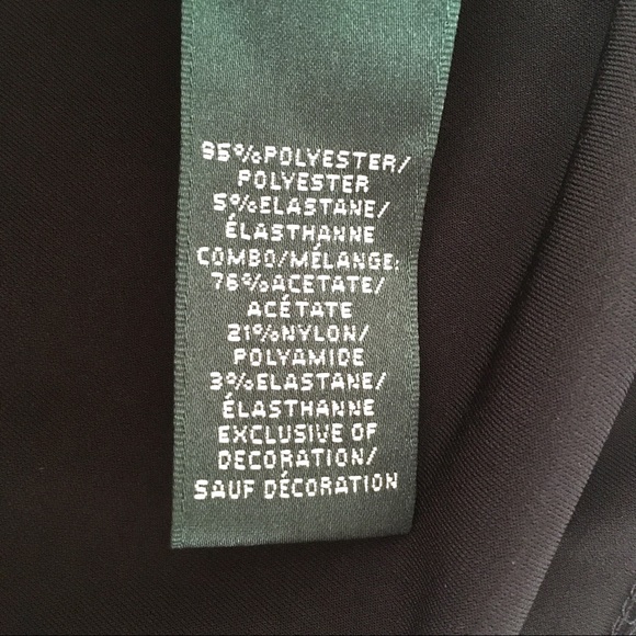 Lauren Ralph Lauren Black Dress Sz 8 Bead neckline - Picture 5 of 8